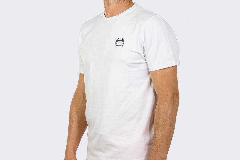 Camiseta blanca para hombre CRABS COMPANY